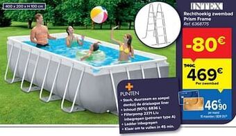 Carrefour Rechthoekig zwembad prism frame aanbieding