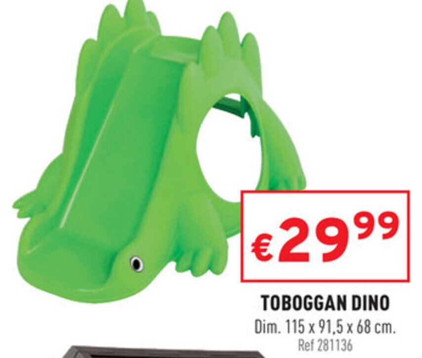 Toboggan Dino promotie bij Trafic