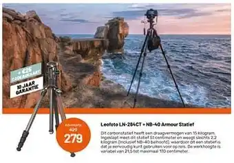 Kamera Express Leofoto ln-284ct + nb-40 armour statief aanbieding