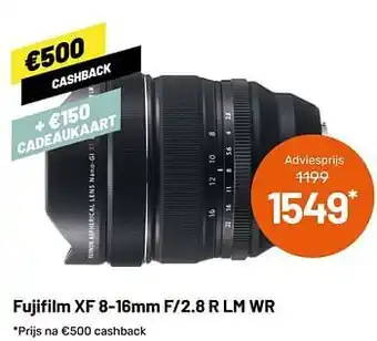 Kamera Express Fujifilm xf 8-16mm f-2.8 r lm wr aanbieding