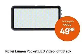 Kamera Express Rollei lumen pocket led videolicht black aanbieding