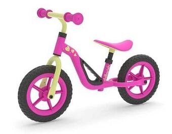 ToyChamp Charlie loopfiets 10" roze met EVA wielen aanbieding