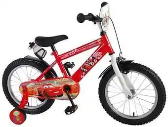 Cars 16" jongensfiets met drinkfles