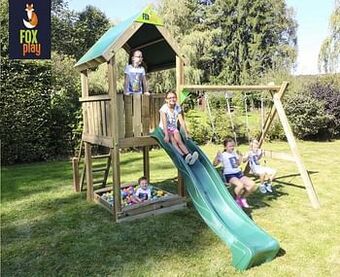 Dreamland Fox play schommel Riverside met groene glijbaan aanbieding