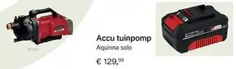 Multi bazar Einhell accu tuinpomp aquinna solo aanbieding
