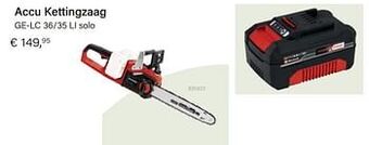 Multi bazar Einhell accu kettingzaag ge-lc 36-35 li solo aanbieding