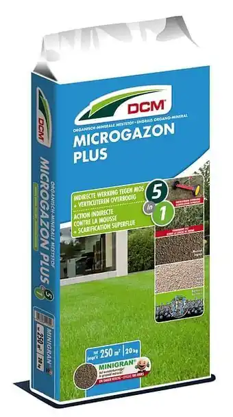 Brico DCM gazonmeststof Microgazon Plus 20kg aanbieding