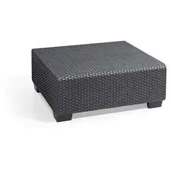 Allibert tuintafel ’Sapporo’ wicker antraciet 70,5x70,5x30cm