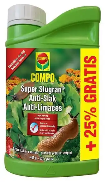 Brico Compo slakkenbestrijder Super Slugran 400g + 25% aanbieding