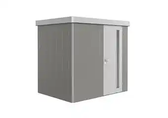 Brico Biohort tuinhuis Neo V2.1 GR1 B + deur kwartsgrijs/zilver 180x236cm aanbieding