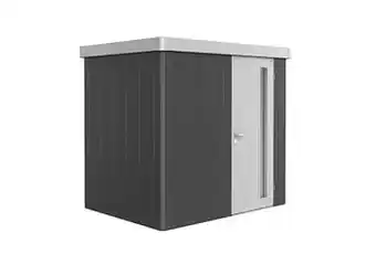 Brico Biohort tuinhuis Neo V3.1 GR1 B + deur donkergrijs/zilver 180x236cm aanbieding