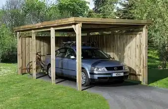 Brico Weka carport 617 GR.2 enkel 294x591cm aanbieding