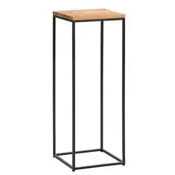 Leen Bakker Plantentafel Kyan - zwart/naturel - 70x30x30 cm - Leen Bakker aanbieding