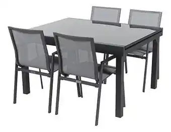 Dreamland Tuinset Modulo/Bondi zwart - 4 stoelen aanbieding