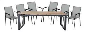 Dreamland Ocean tuinset Selena/Bondi 6 stoelen antraciet aanbieding