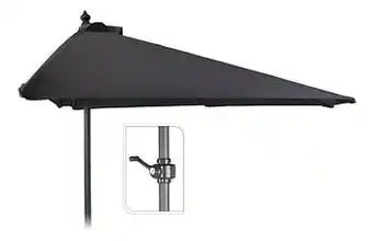 Dreamland Balkonparasol aluminium Ø 2,5 m Antraciet aanbieding