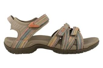 Berca Shoes Teva Sandaal Plat Dames Comfort Tirra - Taupe aanbieding