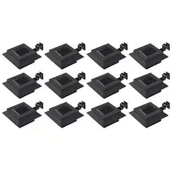 Brico VidaXL solarlamp LED ø12cm H6,5cm koud wit 12stuks aanbieding