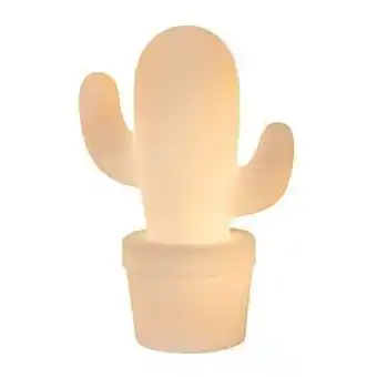 Leen Bakker Lucide tafellamp Cactus voor buiten - wit - Leen Bakker aanbieding