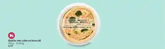 Delhaize Quiche Met Zalm En Broccoli aanbieding
