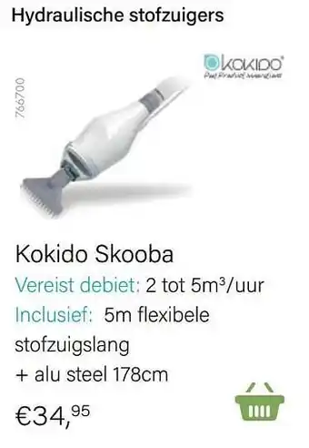 Multi bazar Hydraulische stofzuigers kokido skooba aanbieding