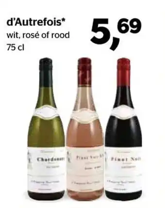 Spar D`autrefois wit rosé of rood aanbieding