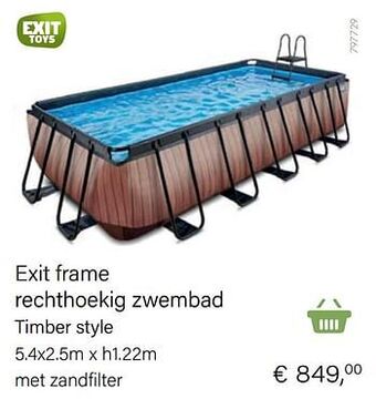 Multi bazar Exit frame rechthoekig zwembad aanbieding