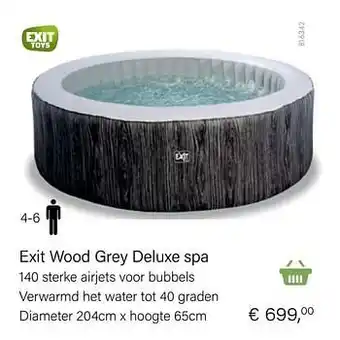 Multi bazar Exit wood grey deluxe spa aanbieding