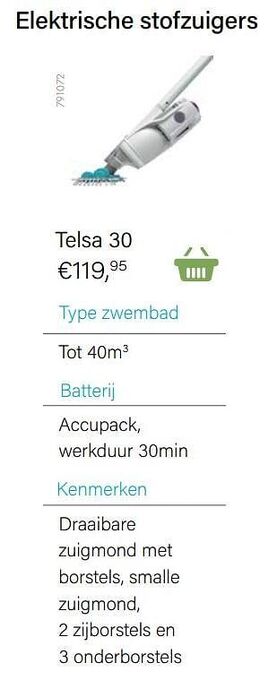 Multi bazar Kokido elektrische stofzuigers telsa 30 aanbieding