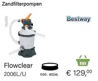 Multi bazar Bestway zandfilterpompen flowclear 2006l-u aanbieding