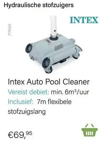 Multi bazar Hydraulische stofzuigers intex auto pool cleaner aanbieding