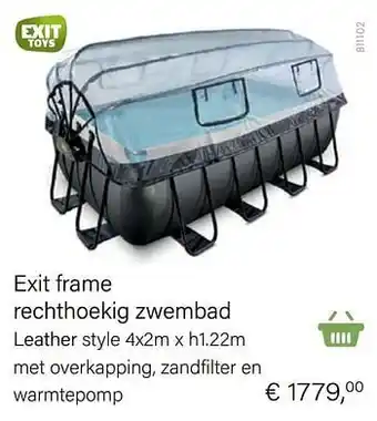 Multi bazar Exit frame rechthoekig zwembad aanbieding
