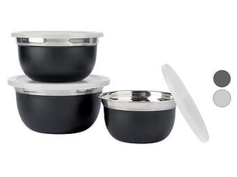 Lidl ERNESTO® Set van 3 roestvrijstalen kommen aanbieding