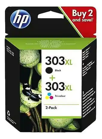 Dreamland HP 2 inktpatronen 303XL Combo pack: Black + Tri-Colour aanbieding