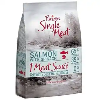Zooplus 2x12kg Single Meat Adult Zalm met Spinazie Purizon Hondenvoer aanbieding