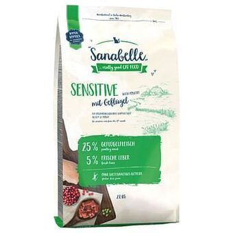 Zooplus 2kg Sensitive met Gevogelte Sanabelle Kattenvoer aanbieding