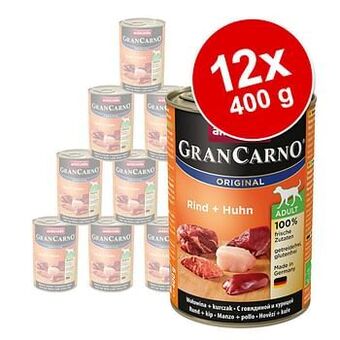 Zooplus Voordeelpakket Animonda GranCarno 12 x 400 g - Rund & Zalm met Spinazie aanbieding