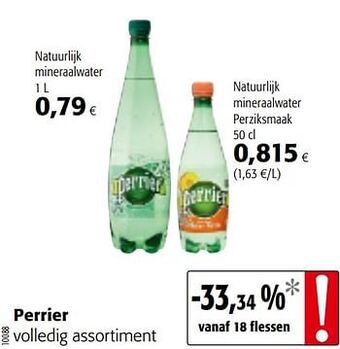Colruyt Perrier volledig assortiment aanbieding