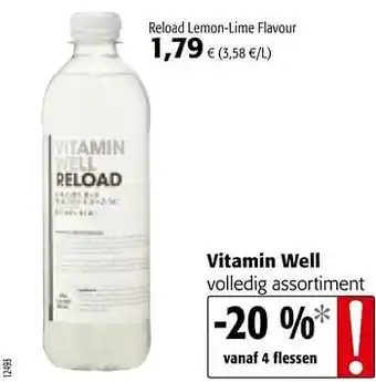 Colruyt Vitamin well reload lemon-lime flavour aanbieding