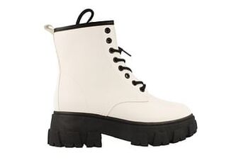 Berca Shoes Mode-Mania Bottine Dames Trend Bikerboot - Wit aanbieding