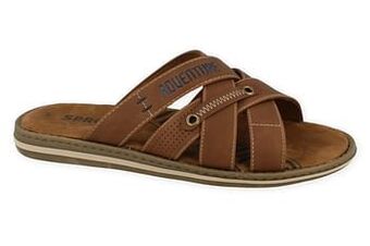 Berca Shoes Sprox Pantoffel Heren - Cognac aanbieding