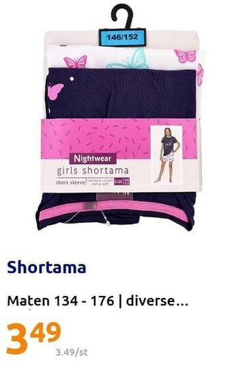 Action Shortama aanbieding