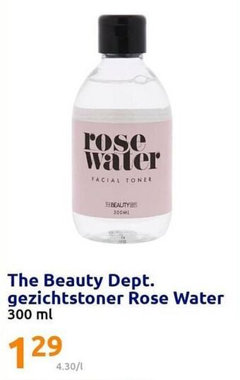 Action The beauty dept. gezichtstoner rose water aanbieding