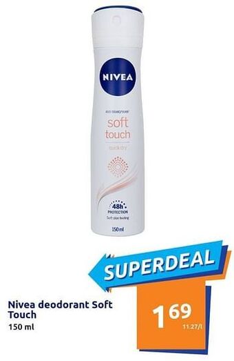Action Nivea deodorant soft touch aanbieding