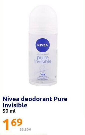 Action Nivea deodorant pure invisible aanbieding