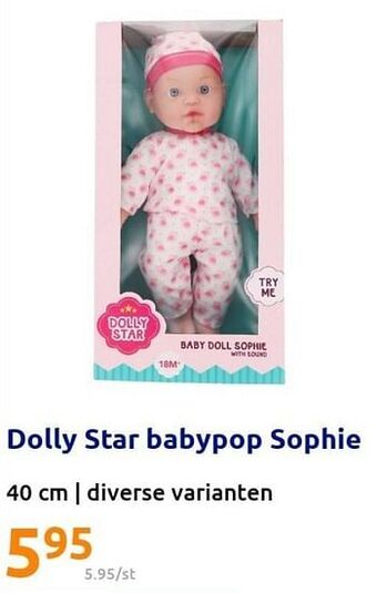 Action Dolly star babypop sophie aanbieding