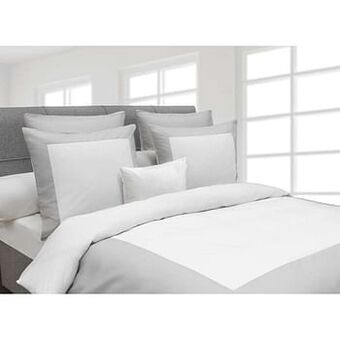 Leen Bakker Heckett & Lane dekbedovertrek Lina - wit - 140x220 cm - Leen Bakker aanbieding