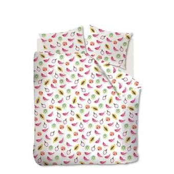 Leen Bakker Ambiante dekbedovertrek Tutti Frutti - veelkleurig - 200x200/220 cm - Leen Bakker aanbieding