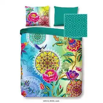 Leen Bakker Hip dekbedovertrek Iride - veelkleurig - 140x200/220 cm - Leen Bakker aanbieding