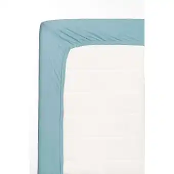 Hoeslaken Jersey - steenblauw - 180x200 cm - Leen Bakker